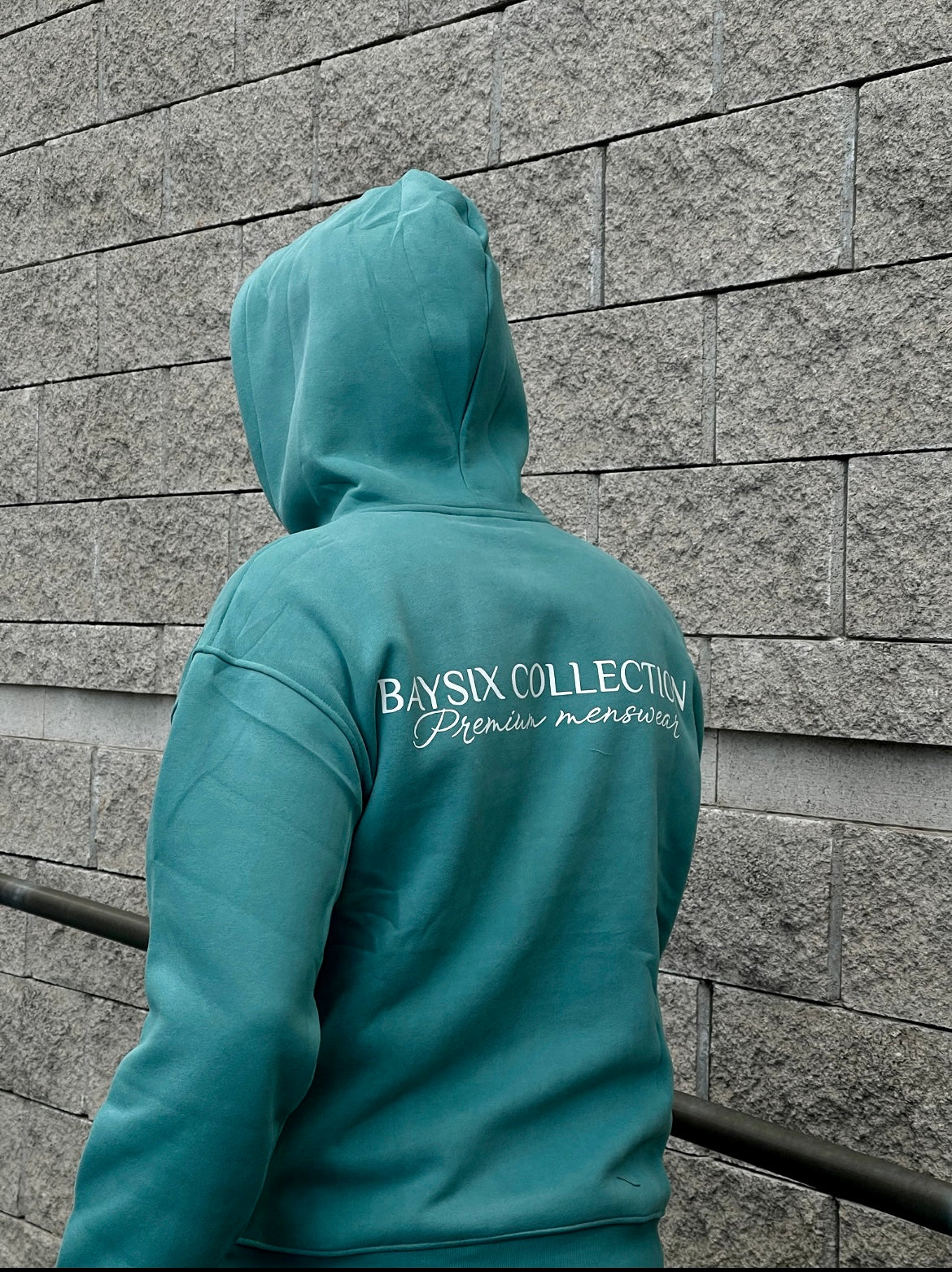 teal heavyweight premium cotton oversize hood