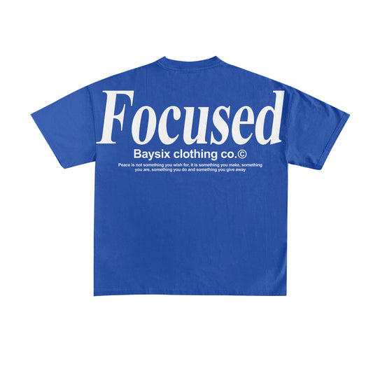 Focused oversize t blue