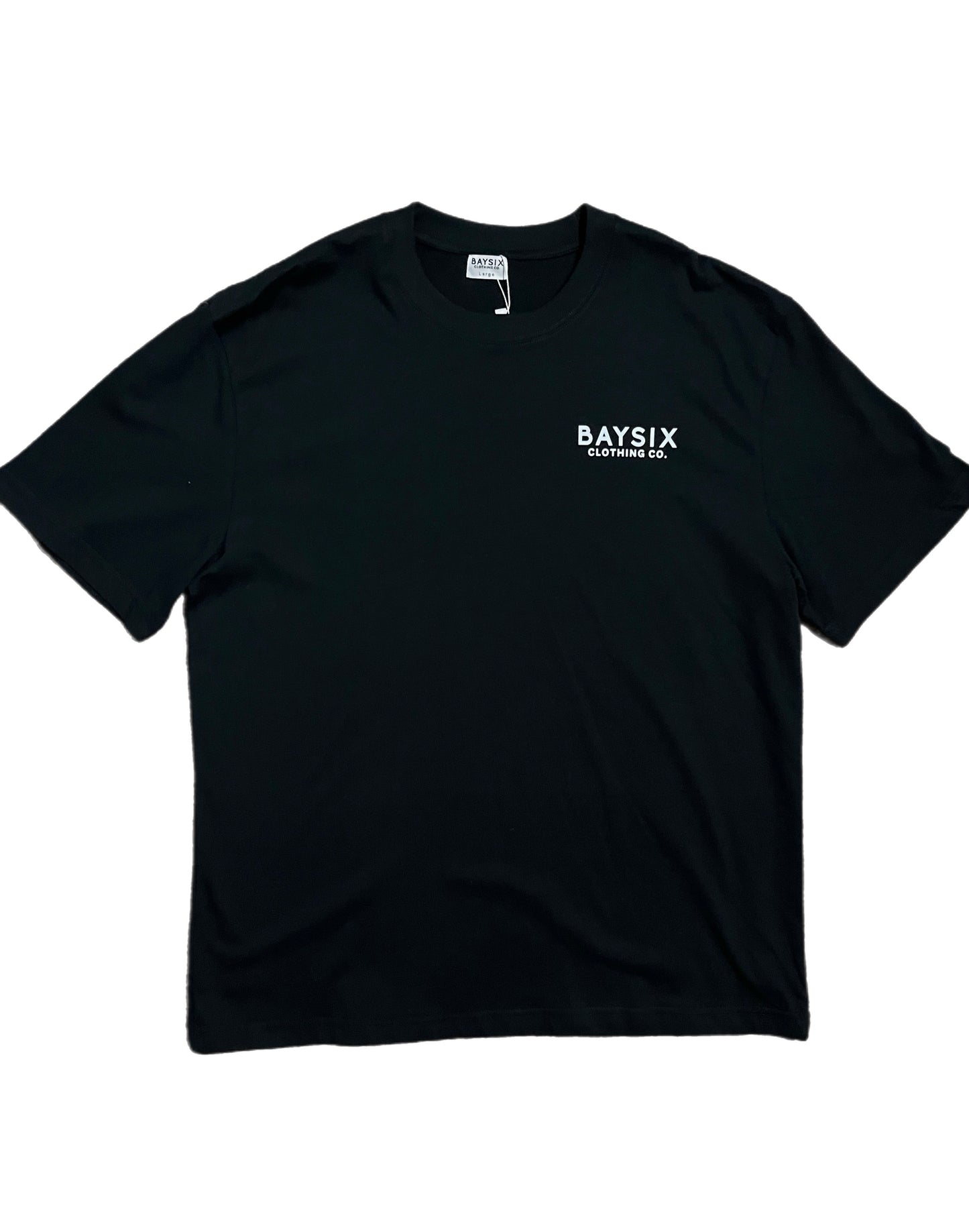 Black drop shoulder premium cotton t shirt